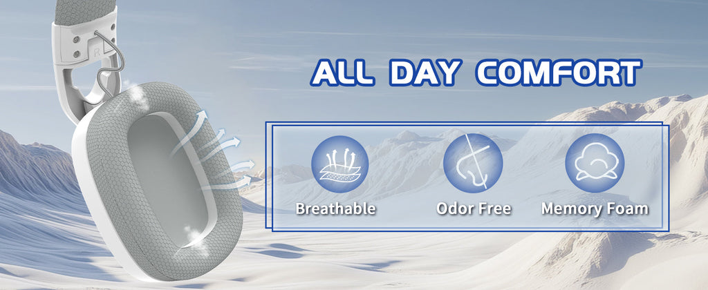 MAMBASNAKE x ATTACK SHARK L90 RGB Wireless Gaming Headset – Triple Mode, Foldable, Detachable Mic