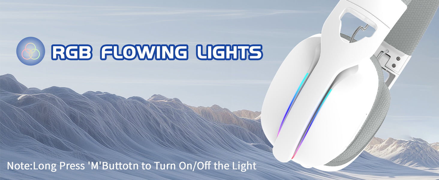 MAMBASNAKE x ATTACK SHARK L90 RGB Wireless Gaming Headset – Triple Mode, Foldable, Detachable Mic