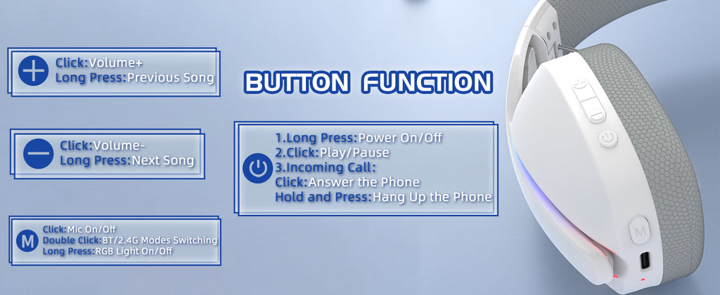 MAMBASNAKE x ATTACK SHARK L90 RGB Wireless Gaming Headset – Triple Mode, Foldable, Detachable Mic