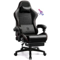 GTPLAYER Gaming Chair Adjustable Ergonomic Faux Leather Swiveling PC & Racing Game Chair with Built-in Speakers,Footrest