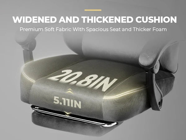 Gtplayer Gaming Chair Fabric with Pocket Spring Cushion, Big and Tall Gaming Chair 350Lbs High Back Computer Chair