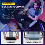 GTPLAYER Gaming Chair with Pocket Spring Cushion, Linkage Armrests & Footrest, Ergonomic Office Chair with Lumbar Support