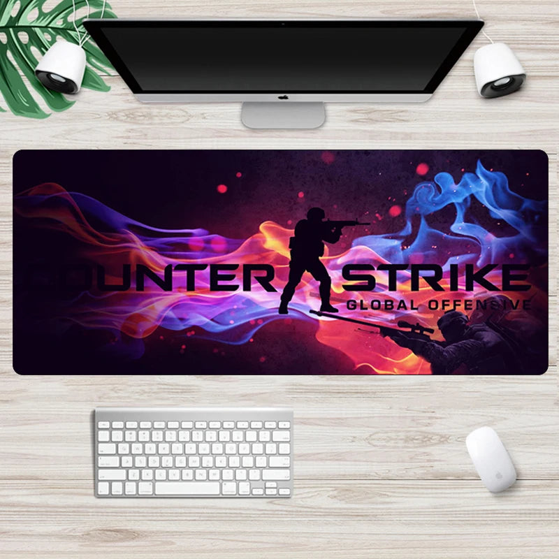 Large Game Mouse Pad 80x30cm CS GO Gaming Counter Strike Mousepad Non-Skid Locking Edge Keyboard Desk Mat Computer Pad