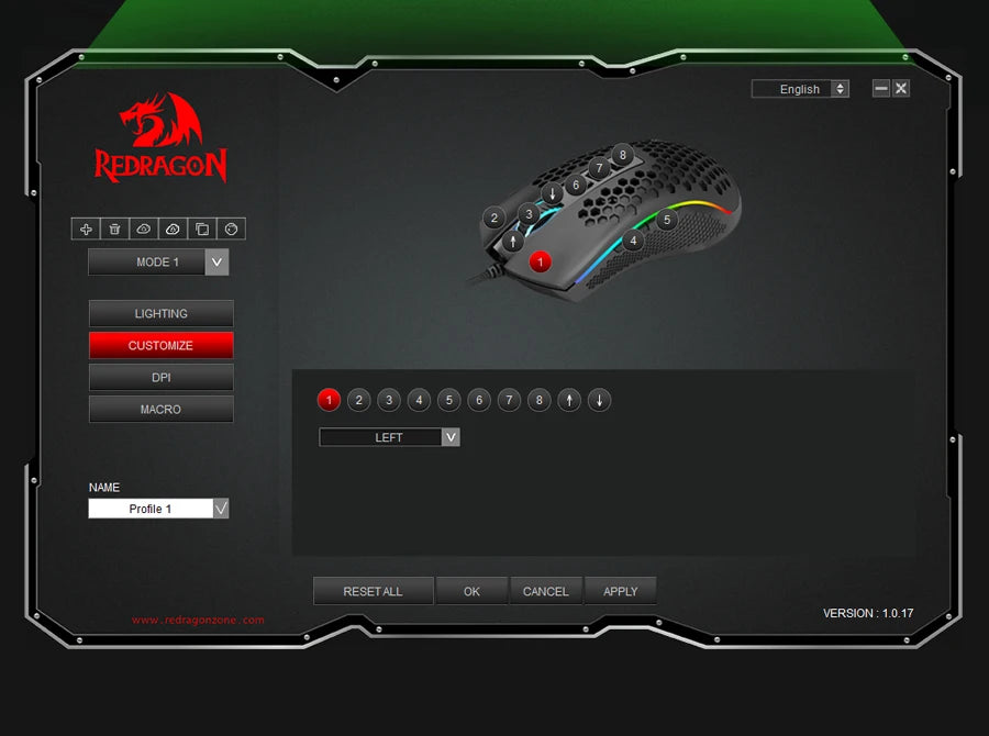 Redragon Storm M808 RGB USB Wired Gaming Mouse – Ultra-Light Honeycomb Design, 12,400 DPI, Programmable, for PC & Laptop