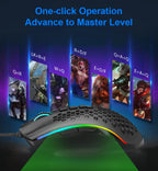 Redragon Storm M808 RGB USB Wired Gaming Mouse – Ultra-Light Honeycomb Design, 12,400 DPI, Programmable, for PC & Laptop