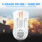 Redragon Storm M808 RGB USB Wired Gaming Mouse – Ultra-Light Honeycomb Design, 12,400 DPI, Programmable, for PC & Laptop