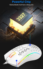 Redragon Storm M808 RGB USB Wired Gaming Mouse – Ultra-Light Honeycomb Design, 12,400 DPI, Programmable, for PC & Laptop