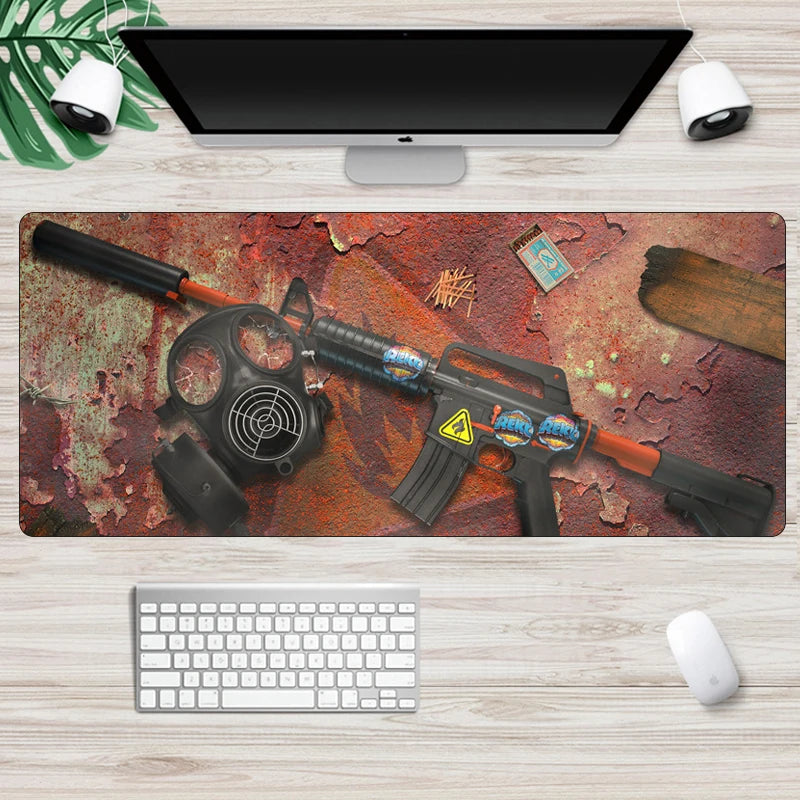 Large Game Mouse Pad 80x30cm CS GO Gaming Counter Strike Mousepad Non-Skid Locking Edge Keyboard Desk Mat Computer Pad