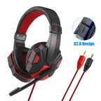 Professional Wired Gaming Headset – LED Light, Bass Stereo Sound, Mic for PC/PS4/PS5/Xbox