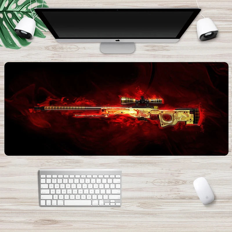 Large Game Mouse Pad 80x30cm CS GO Gaming Counter Strike Mousepad Non-Skid Locking Edge Keyboard Desk Mat Computer Pad
