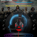 Professional Wired Gaming Headset – LED Light, Bass Stereo Sound, Mic for PC/PS4/PS5/Xbox