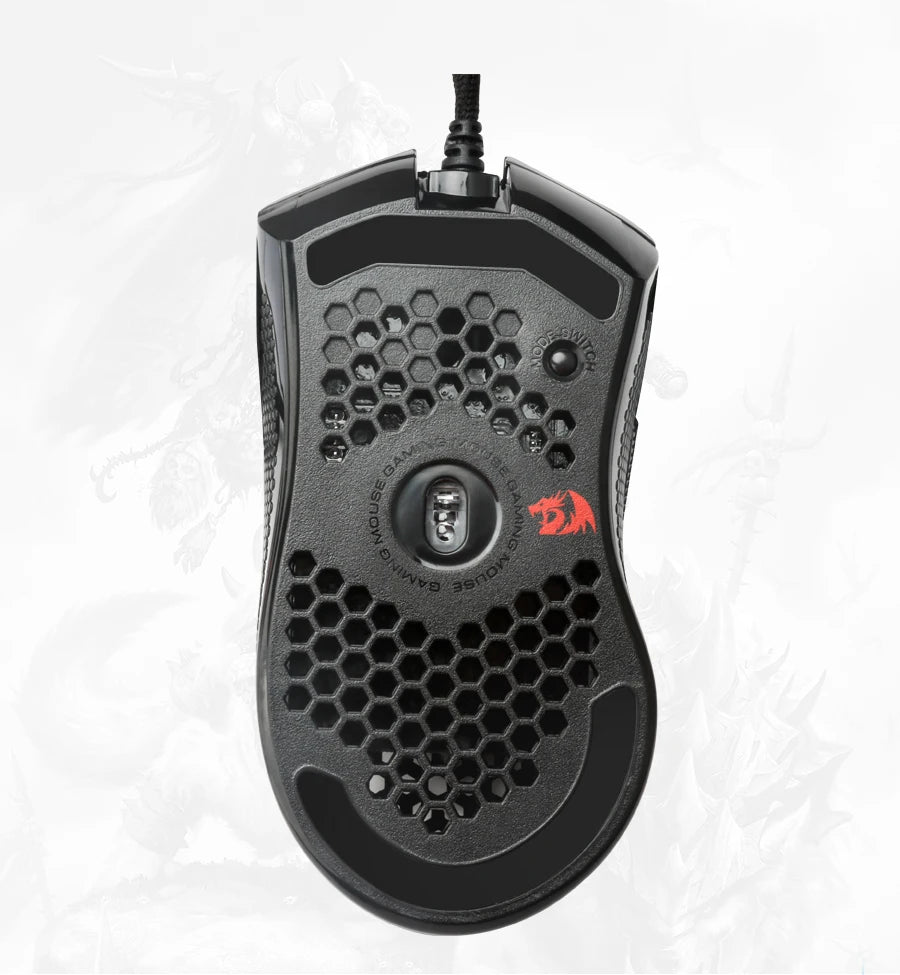 Redragon Storm M808 RGB USB Wired Gaming Mouse – Ultra-Light Honeycomb Design, 12,400 DPI, Programmable, for PC & Laptop