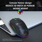 RGB Ultralight Honeycomb Wireless Gaming Mouse – 2.4G Wireless, Charging Support, 3,600 DPI, 6-Button Design, for Laptop & PC Gamers