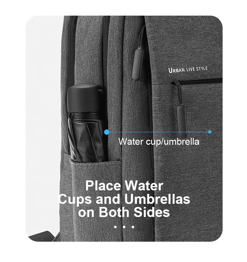 17.3-inch Laptop Backpack - Large Capacity Waterproof Travel Backpack with Multi-Pockets for Men