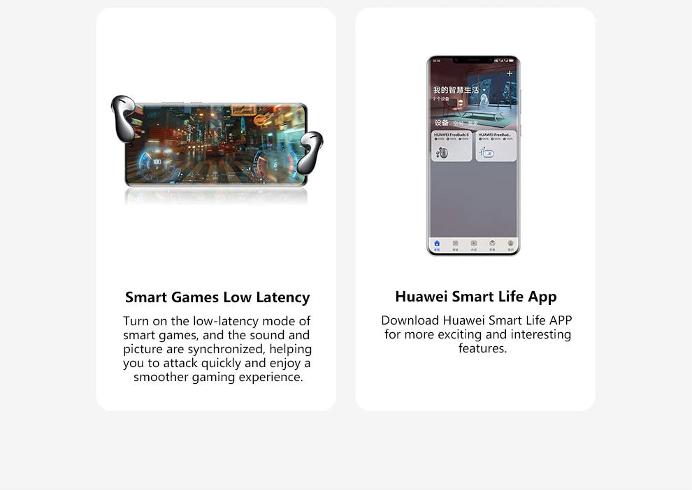 Huawei FreeBuds 5 TWS Wireless Bluetooth 5.2 Earphones | Hi-Fi LDAC Headset with Active Noise Reduction & IP54 Rating