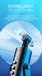 Haomuren USB Microphone for PC Mac Gaming Recording Stream Podcast, Computer Condenser Mic with Phone Adapter Headphone Output