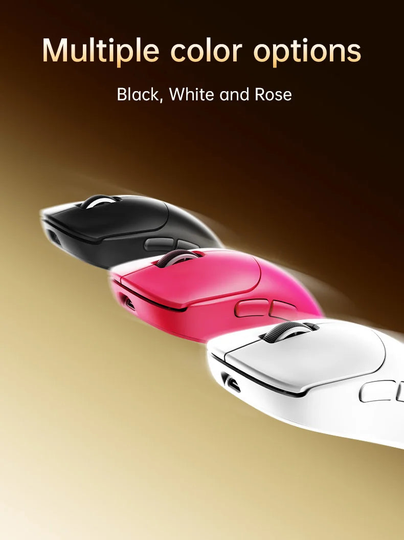 Delux M400 Wireless Gaming Mouse – 24,000 DPI, 1KHz Polling Rate, PAW3311 Sensor, Tri-Mode, 500mAh Rechargeable, for All Hand Sizes