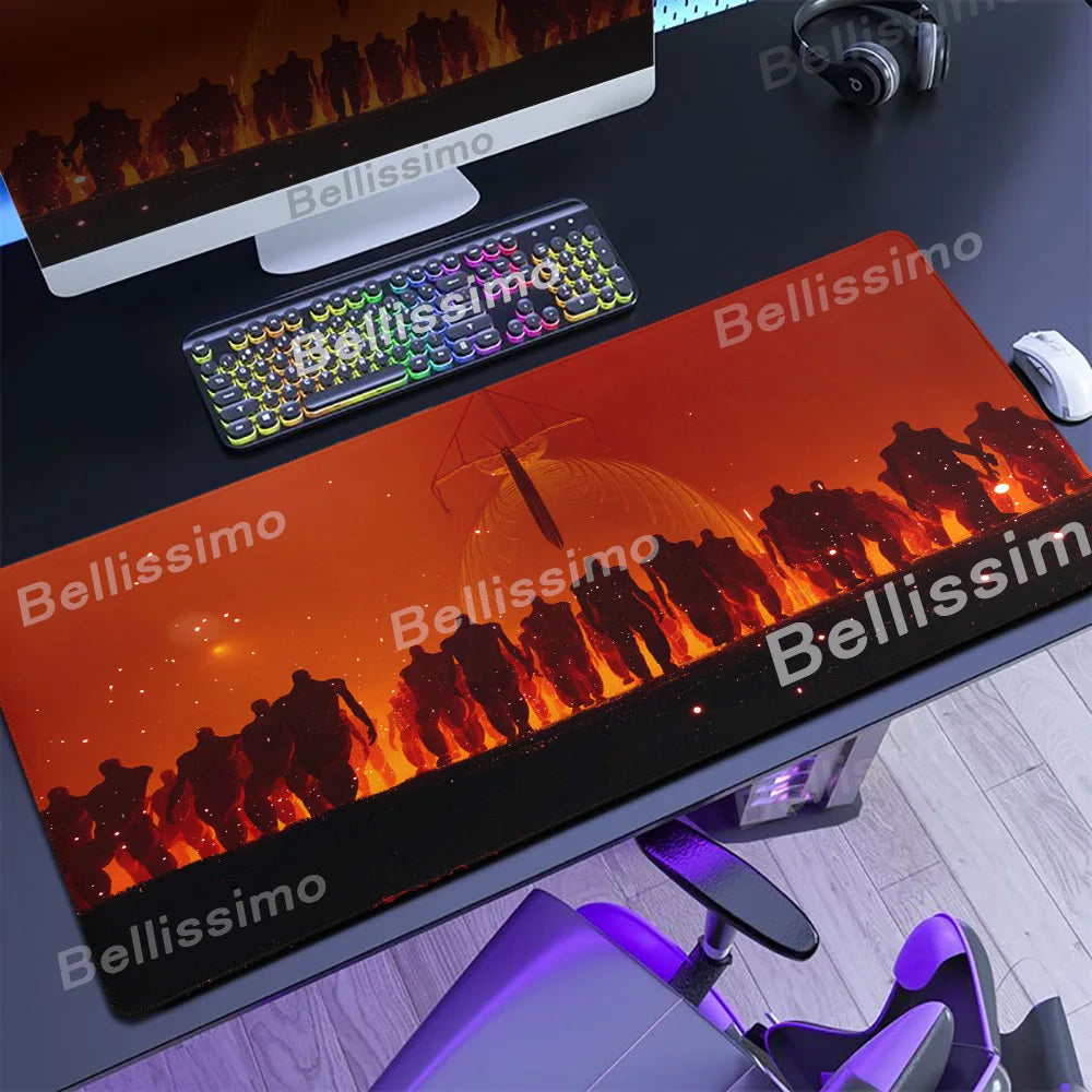 Anime Attack On Titan Mouse Pad Computer Non-slip Gaming Mousepad XXL Locking Edge Game PC Laptop Keyboard Mouse Mat Desk Carpet