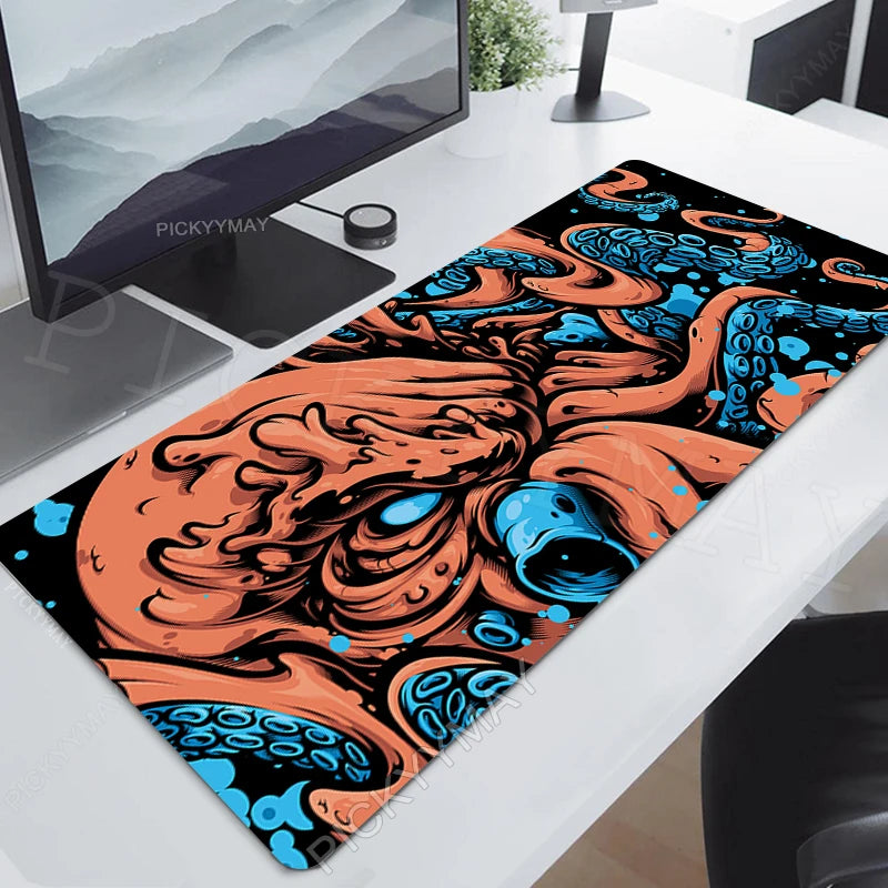 Octopus Locking Edge Mouse Mats Large Natural Rubber Mouse Pad Gaming Mousepads Gamer Mousepad Desk Pads Keyboard Mat 900x400
