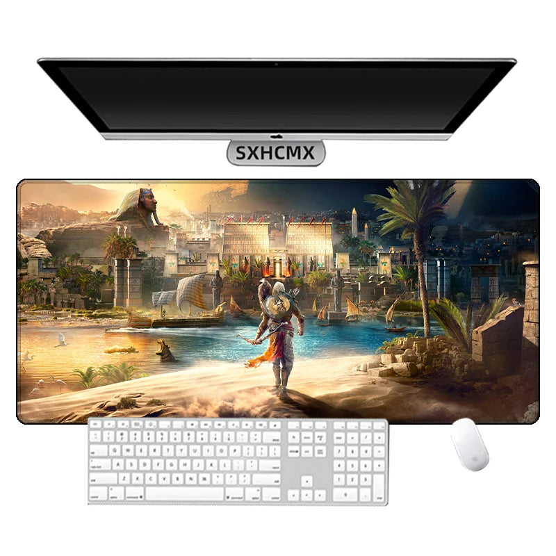 Assassins Creed Gaming Mouse Pad XXL Large Mousepad for PC Gamer Desktop Decoration Office Mouse Mat Laptop Deskmat Keyboard Rug