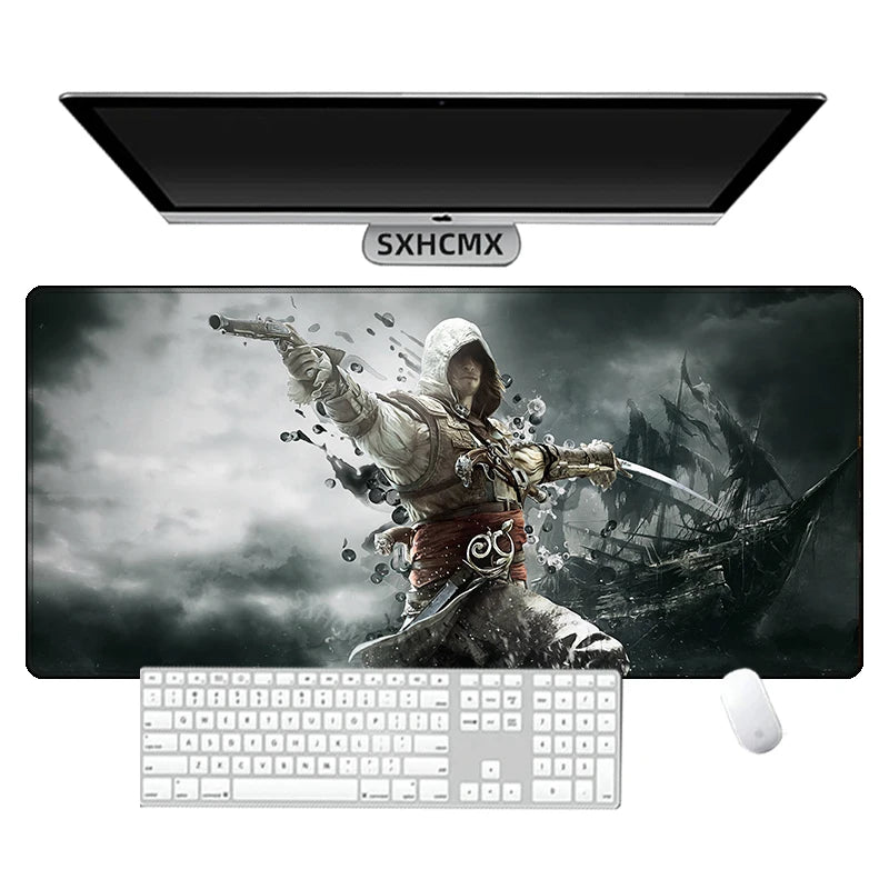 Assassins Creed Gaming Mouse Pad XXL Large Mousepad for PC Gamer Desktop Decoration Office Mouse Mat Laptop Deskmat Keyboard Rug
