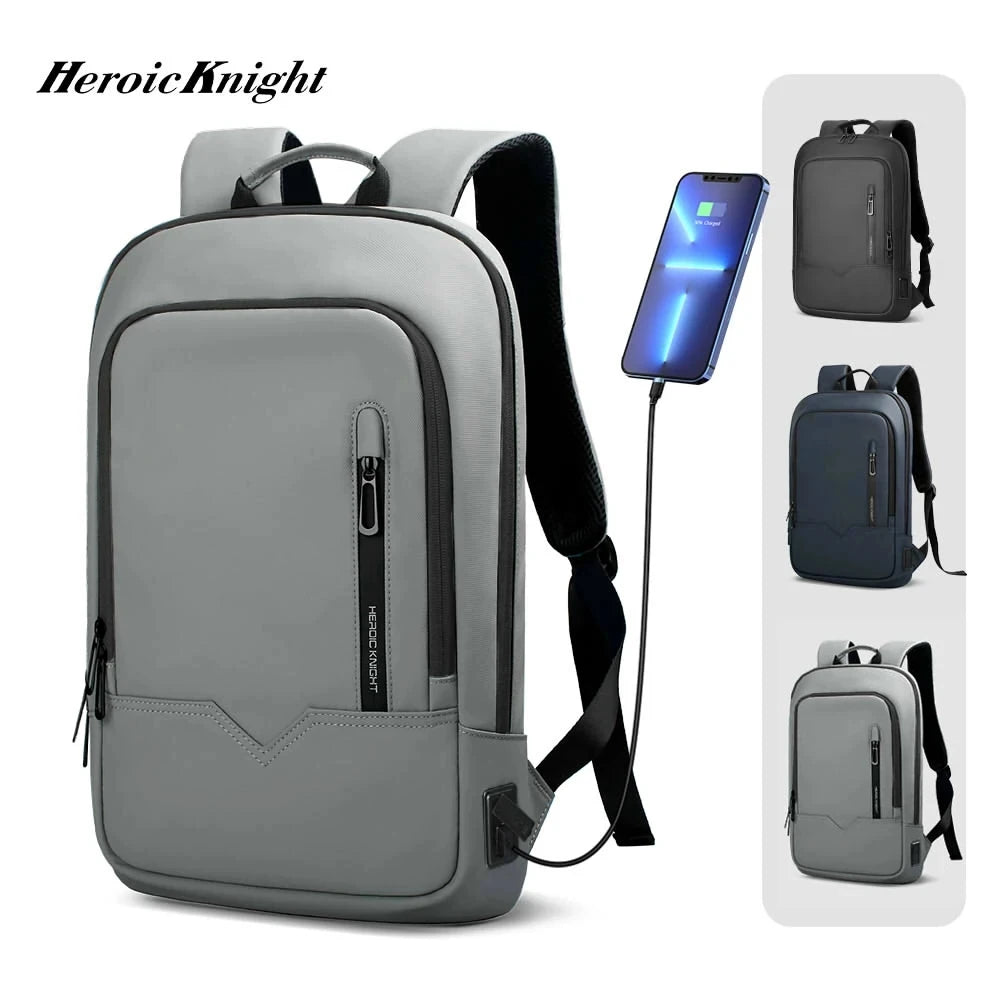 Heroic Knight Business Backpack - 14" Laptop, Waterproof, USB Charging, Multifunctional Travel Backpack
