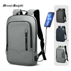Heroic Knight Business Backpack - 14" Laptop, Waterproof, USB Charging, Multifunctional Travel Backpack