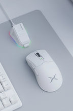 Delux M900 PRO Wireless Gaming Mouse – Ergonomic Design, 8K Polling Rate, PAW3395 Sensor, 63g Lightweight, Magnetic RGB Charging Dock, for Right Large Hands