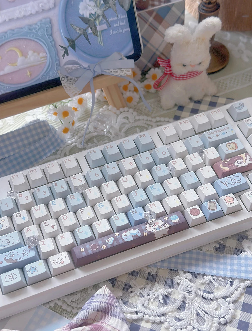 95 Keys Cherry Profile PBT Keycaps – Spark Conference Theme, for Gaming Mechanical Keyboard 61/64/68/75-Key Layouts, AULA F75 Compatible