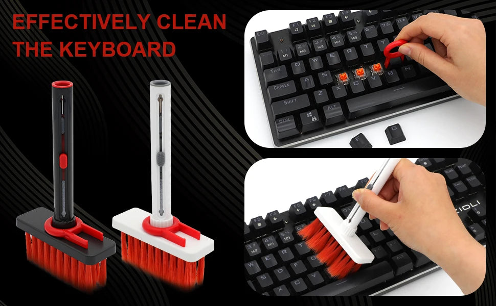 5 in 1 Keyboard Cleaning Brush Kit Keycap Puller Earbuds Cleaner for Airpods Pro 1 2 3 Bluetooth Earphones Case Cleaning Tools