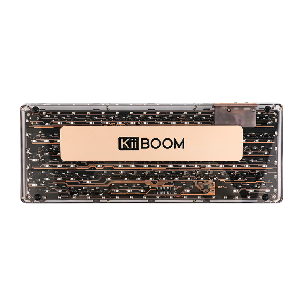 KiiBOOM Phantom 98 Mechanical Keyboard – 98 Keys, Hot-Swappable, Wired / Bluetooth 5.0 / 2.4GHz Wireless, Acrylic Case, Gasket Mount