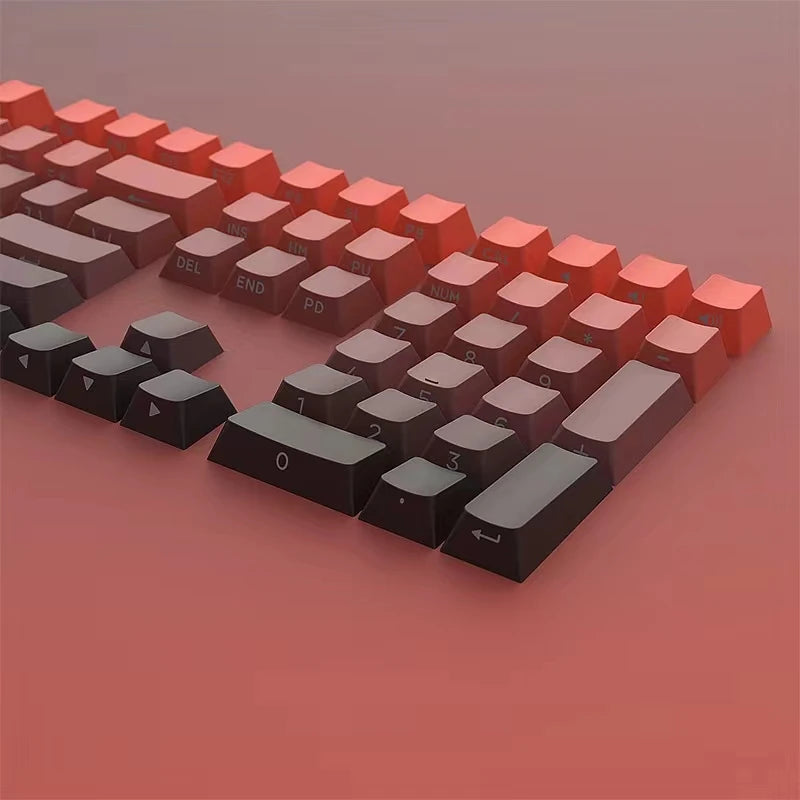 133 Keys Side-Print Shine-Through Keycap Set – Double-Shot PBT, Cherry Profile, for MX Switch Mechanical Gaming Keyboard
