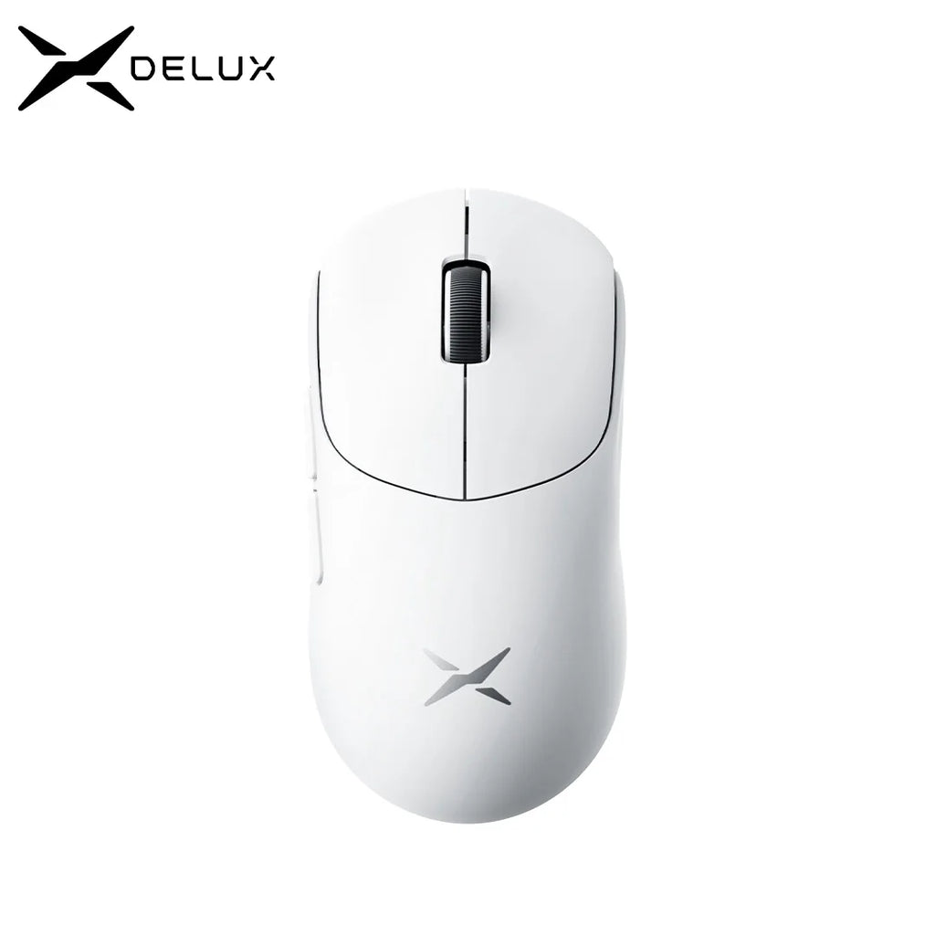 Delux M400 Wireless Gaming Mouse – 24,000 DPI, 1KHz Polling Rate, PAW3311 Sensor, Tri-Mode, 500mAh Rechargeable, for All Hand Sizes