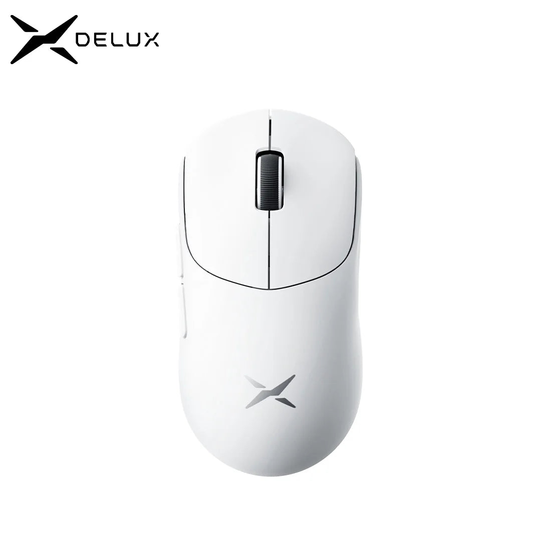 Delux M400 Wireless Gaming Mouse – 24,000 DPI, 1KHz Polling Rate, PAW3311 Sensor, Tri-Mode, 500mAh Rechargeable, for All Hand Sizes