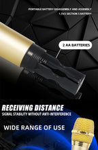 2.4G Wireless Microphone UHF Fixed Frequency 2 Channels Handheld Mic Micphone For Party Karaoke Professional Church Show Meeting