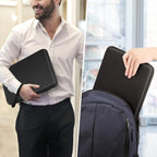 13-15.6 inch Laptop Sleeve Bag - Shockproof Waterproof EVA Protective Carrying Case with Straps