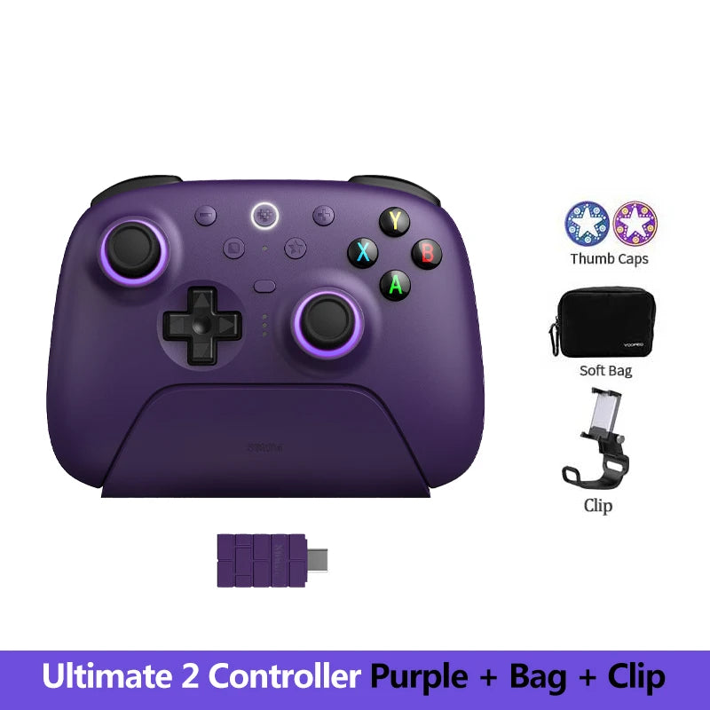 8BitDo Ultimate 2 Wireless Controller, Bluetooth/USB/2.4G Gamepad withTMR Joysticks、Charging Dock for PC,Windows 10,11, Android