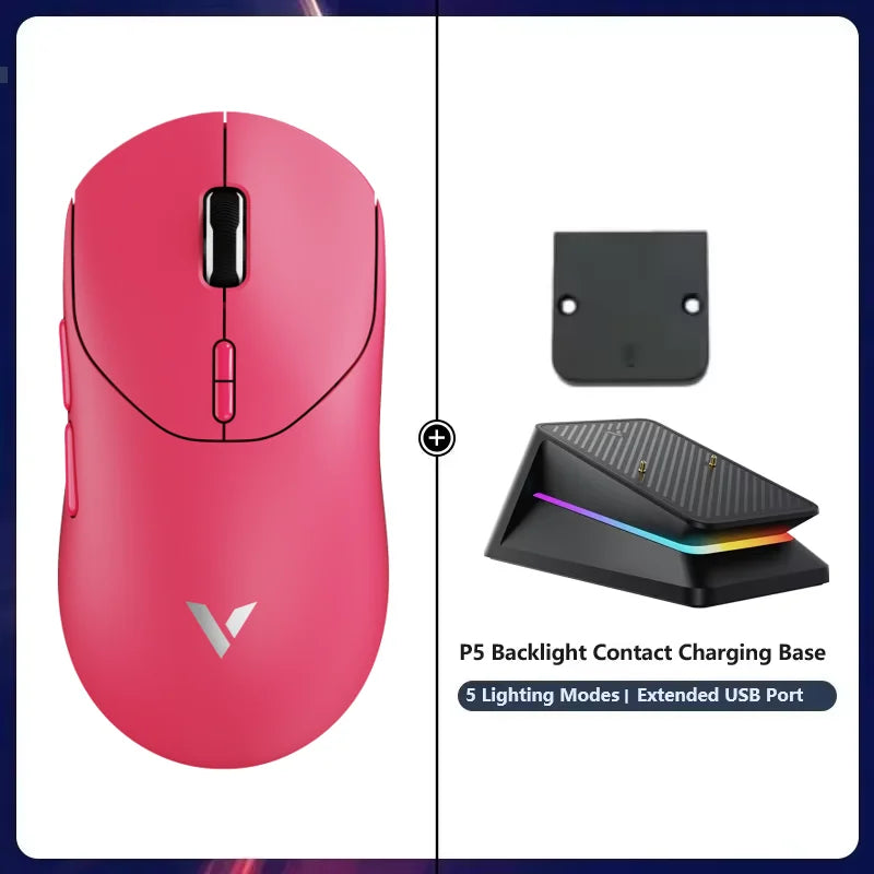Rapoo VT2 MAX Wireless Esports Gaming Mouse – 8K Polling Rate, Optical Sensor, Ergonomic Design, 53g Lightweight, for PC & Laptop
