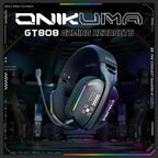 ONIKUMA Wireless Gaming Headset – 2.4G / Bluetooth / Wired, Bendable HD Mic, Soft Ear Pads