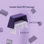 136 Keys Side-Printed PBT Keycaps – Gradient Purple, Double-Shot Shine-Through, OEM Profile, for Gateron MX Switches
