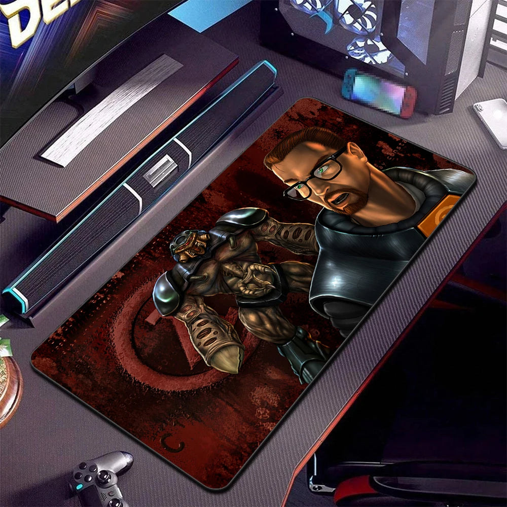 Half Life Large Mouse Pad Gamer Gaming Mousepad PC XL Office Computer Mouse Mat Silicone Keyboard Mats Desk Pads Laptop Mausepad