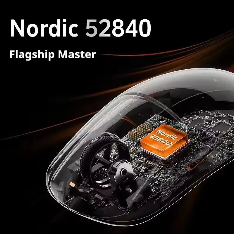 ATK Dragonfly A9 Series Wireless Gaming Mouse – Tri-Mode Connection, PAW3950 Sensor, Nordic 52840 Chip, 8K Polling Rate, 53g Lightweight, for Laptop & PC Gaming