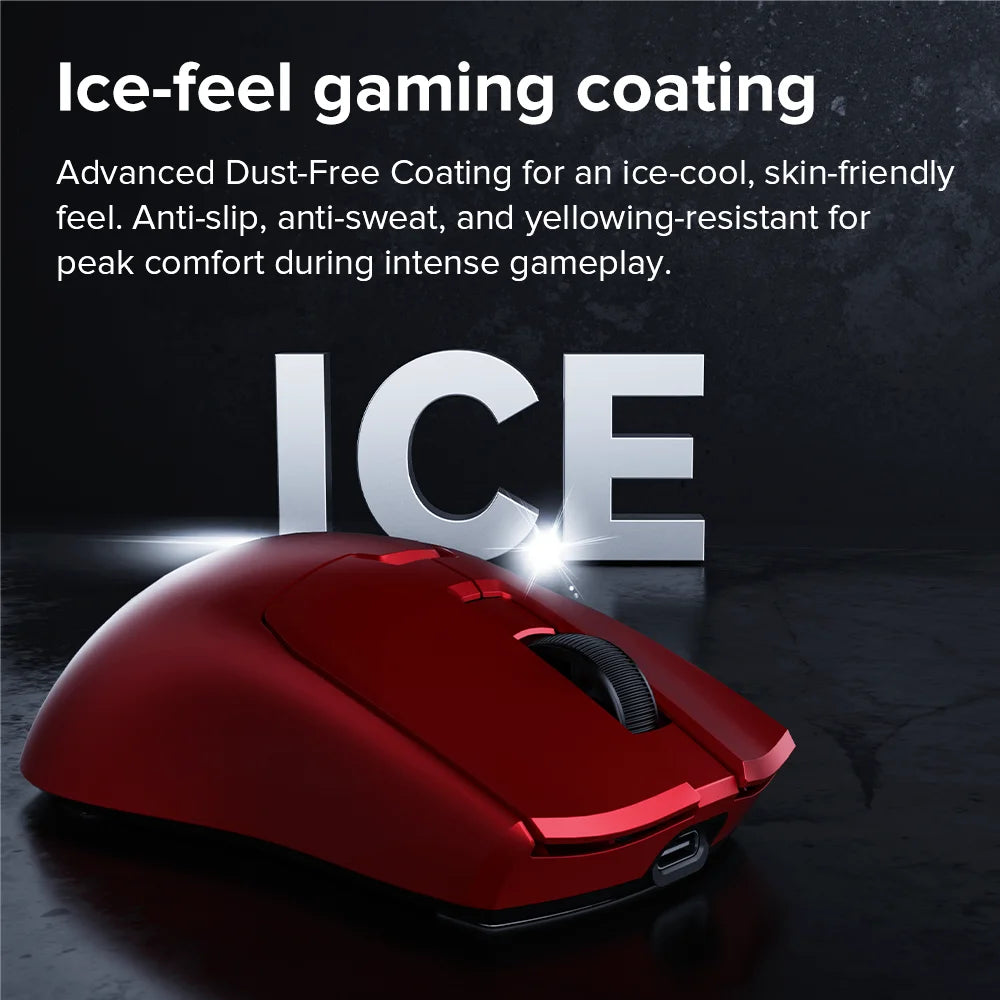 Delux M800 Mini Wireless Gaming Mouse – 46g Ultralight, 2.4G Wireless, RGB, Honeycomb Design, PAW3395/PAW3311, 1KHz Polling, for Small–Medium Hands