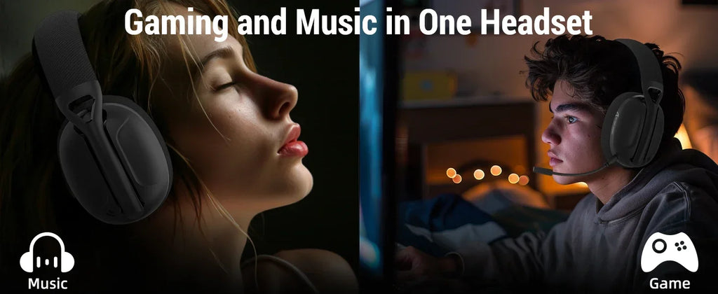 ATTACK SHARK L80PRO Wireless Gaming Headset – 2.4G/BT/Wired, Ultra-Light, 40mm Drivers