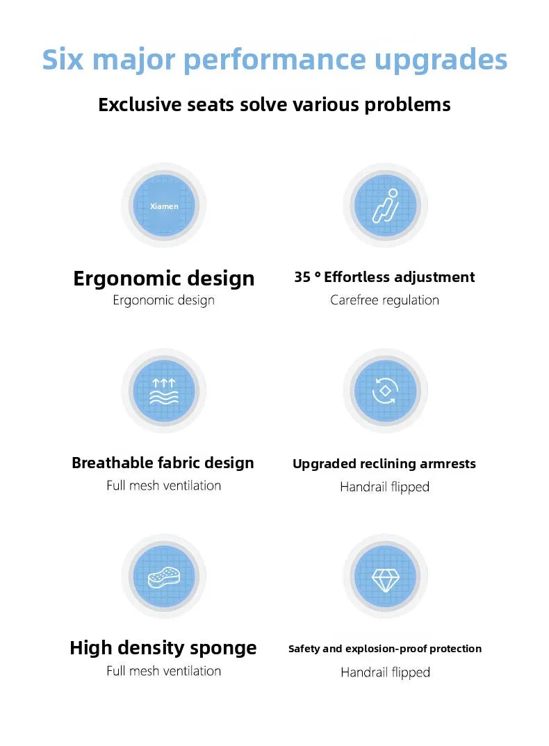 Ergonomic Gaming Chair - Comfortable Office Chair with Mute Rollers, Rotating Lift, Adjustable Backrest