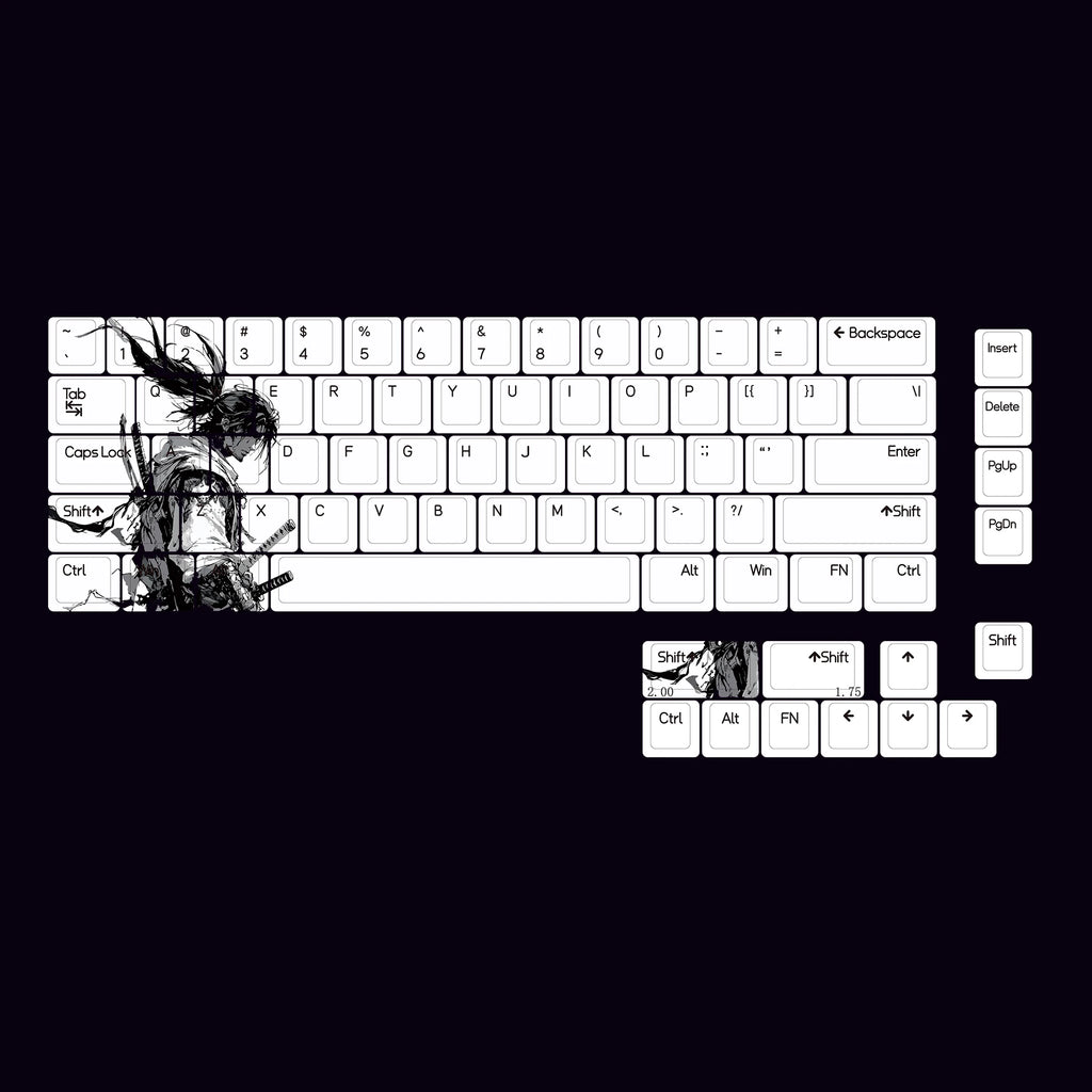 NPKC Cherry Profile Anime Keycaps – PBT, for MX Switch, 60% / 65% Mechanical Keyboards, Wooting 60 / MAD 68HE Compatible