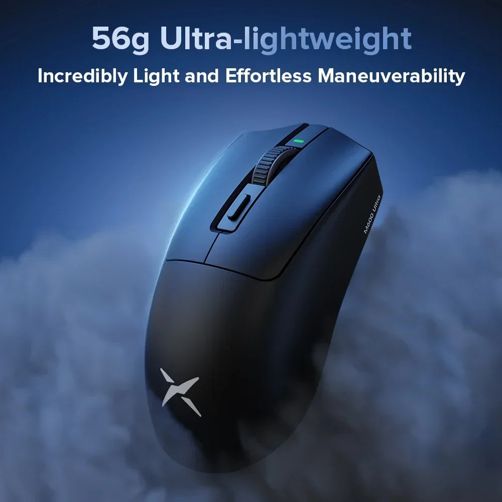 Delux M600 Series Wireless Gaming Mouse – 52g Lightweight, 2.4G Dual-Mode, 26,000 DPI, Macro Support, Rechargeable