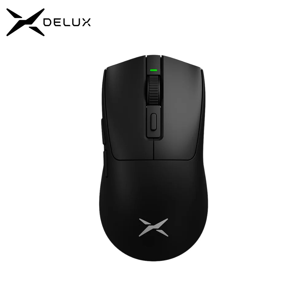 Delux M600 Series Wireless Gaming Mouse – 52g Lightweight, 2.4G Dual-Mode, 26,000 DPI, Macro Support, Rechargeable