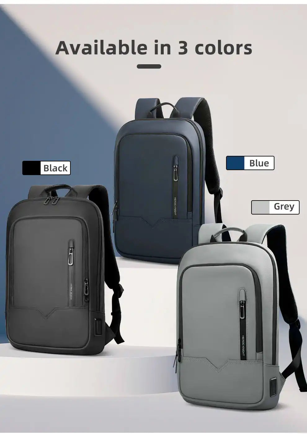 Heroic Knight Business Backpack - 14" Laptop, Waterproof, USB Charging, Multifunctional Travel Backpack