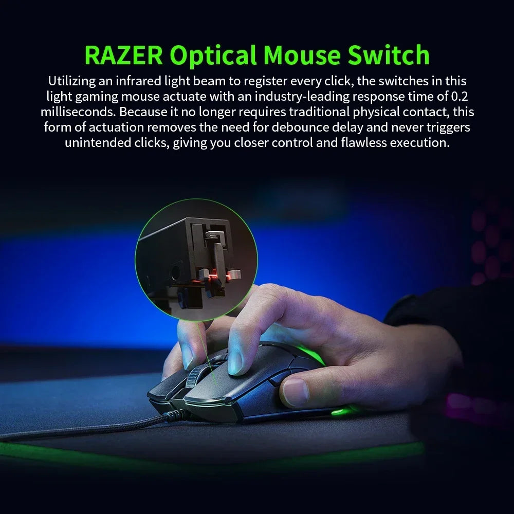 Razer Viper Mini Gaming Mouse - 8500DPI Optical Sensor, Chroma RGB, Lightweight Wired SPEEDFLEX Design